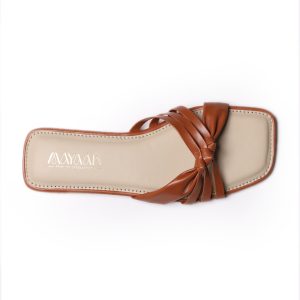 Knot Comfort Flats - Caramel-Tan