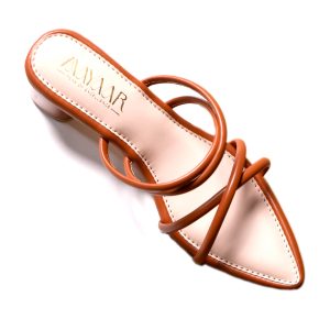 Blush Elegance Strappy Heels - Brown