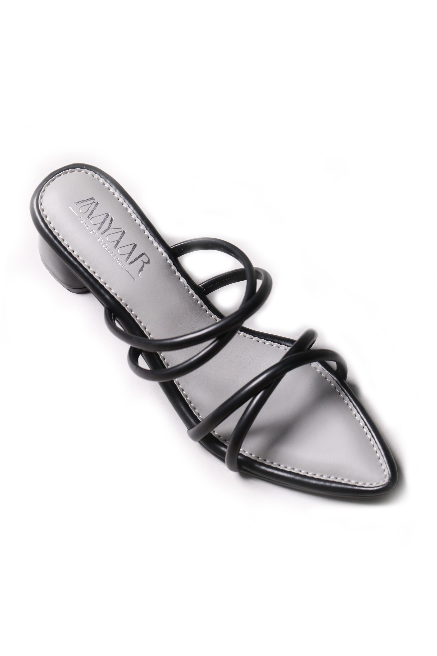 Blush Elegance Strappy Heels - Black